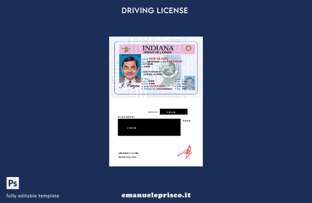 verified style modello DL stile USA Indiana verificato template